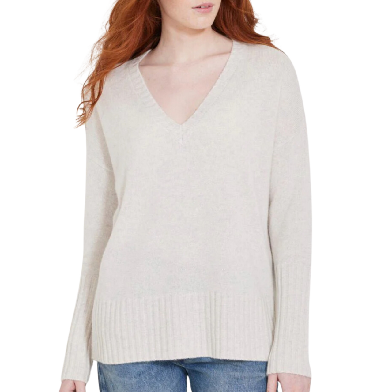 MauveMistサイズtheory cashmere relaxed Vneck S